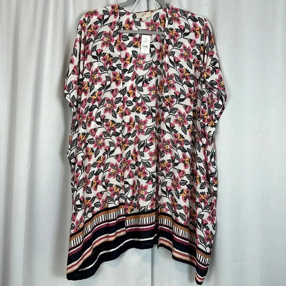 New Loft Outlet One Size Open Front Floral Kimono - Picture 1 of 6